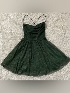 Windsor Fairy Enchanted Forest Pixie Tinkerbell Glitter Dress Emerald Green M